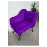Aldagelsin Yeni Model Ters Kol Tekli Köşe Koltuğu Josefin Bench Siyah Ayak Eflatun 75 X 45