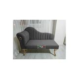 Aldagelsin Yeni Model Ultra Lüks Alda Çizgili Josefin Bench Puf 120 Cm Antrasit Gri