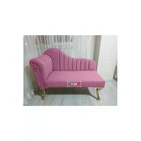Aldagelsin Yeni Model Ultra Lüks Alda Çizgili Josefin Bench Puf 120 Cm Pembe