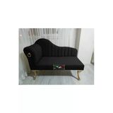 Aldagelsin Yeni Model Ultra Lüks Alda Çizgili Josefin Bench Puf Berjer 130 Cm Siyah