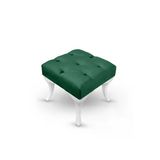 Aldagelsin Yeşil Kapitoneli Ayakucu Kapı Önü Antre Bench Puf Yeşil 45 X 45