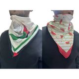 ALDAIYR 2 Adet Filistin Temalı Fular 50X50 Unisex Günlük Kullanıma Uygun Puşi Şal Kefiye Filistin Bayrak - Çok Renkli-KR1