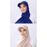 ALDAIYR 2 ADET Şapkalı Boneli Hazır Şal Hijab SANDY