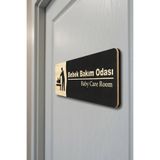 Aldebaran Reklam Bebek Bakım Odası Ahşap Kapı Tabelası – 20x8 cm