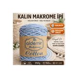 aldemir Kalın Makrome Çanta İpi 3mm 250gr 150m Pamuk Nm:0.60 | Supla Şapka Yazlık Örgü İpi