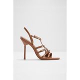 Aldo Xara Sandalet Yüksek Topuklu Sandalet Abiye Sandalet - Kahverengi - Taba