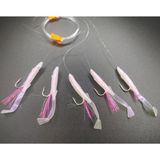Aldos Silikon At Çek Takımı, Silikon Balıklı Çapari 5,5 cm Şeffaf Pembe (2 Ad)