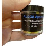Aldos Sport Fishing Karides Kokulu Yüzen Silikon Top Alabalık Somon Yemi, Somon Yumurtası Yüzen Alabalık Yemi (60 Adet) - Fıstık