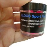 Aldos Sport Fishing Karides Kokulu Yüzen Silikon Top Alabalık Somon Yemi, Somon Yumurtası Yüzen Alabalık Yemi (60 Adet) - Pembe