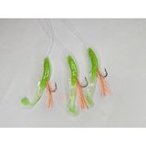 Aldos Sport Fishing Silikon At Çek Takımı (2 Ad) Silikon Balıklı Çapari 6,5 cm Fıstık Glowlu