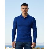 Alec Giyim Alec Erkek Regular Fit Uzun Kollu Polo Yaka Tişört – Saks Mavisi