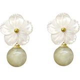 Alegoria Jewellery Cleito Yeşil Bonbon 925 Ayar Gümüş 24 Ayar Altın Kaplama Kadın Küpe - Standart