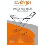 Alegra Home Concept Çamaşır Kurutmalığı - Metalik Gri - 174x86x56