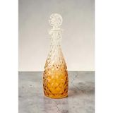Alegre Glass Iris Kapaklı Karaf , Kristal Cam (Amber) - 1 lt