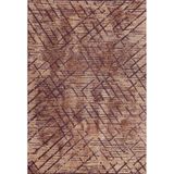 Aleksandrov Kahverengi Modern Geometrik Etnik Desenli Boho Makinada Yıkanabilir Hafif Hav Toz Vermez Leke Tutmaz Kaymaz Taban Dijital Makine Baskı Halı Oturma Odası Salon Yolluk Koridor Mutfak Halısı