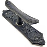 Alem Antika Tarz Dekoratif Pirinç Çiçekli Pencere Kolu - 165X38 Mm, Oksit