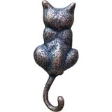 Alem Antika Tarz Dekoratif Pirinç Kedi Sırt Kapı Tokmağı, Taktak - 160X65MM, Oksit