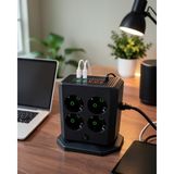 Alemdar Pazarlama Çoklu Priz 8 Çıkışlı 4 USB 2 Type-C Anahtarlı Dikey Priz Kulesi - Çok Renkli - belirtilmemiş