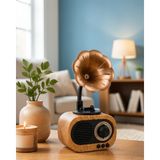 Alemdar Pazarlama Retro Tasarımlı Mini Bluetooth Hoparlör ve Fm Radyo Çoklu Medya Yeni Nesil - belirtilmemiş