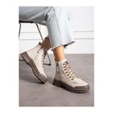 Alemdar Shoes FEMME Krem Fermuar Detaylı Kadın Bot