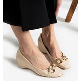 Alemdar Shoes MANU Vizon Rugan Gizli Topuk Kadın Ayakkabı