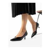 Alemdar Shoes Siyah Rugan Topuklu Kadın Ayakkabı SALİA