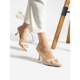 Alemdar Shoes VALERİA Krem Kadın Topuklu Ayakkabı