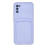 Alemdar Shop Samsung Galaxy A02S Kılıf Kelvin Kartvizitli Silikon - Lila