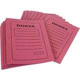 Alemdar Tam Kapak Dosya 100'lü Pembe Renkli Kullanışlı Kırtasiye Ürünü