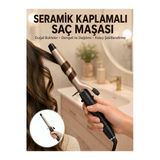 Alemdarshop 25 Mm Seramik Saç Maşası Kalın Bukle Ve Hacimli Dalga İçin Yeni Nesil
