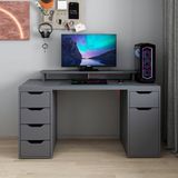 Alen 150 cm 5 Çekmeceli Dolaplı Çalışma & Oyuncu Masası - Antrasit - 150x60x75