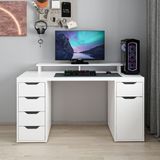 Alen 150 cm 5 Çekmeceli Dolaplı Çalışma & Oyuncu Masası - Beyaz - 150x60x75