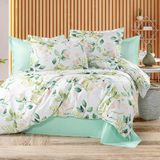 Alena Home %100 Pamuklu Yeşil Çiçek Desenli Çift Kişilik Nevresim Takımı - 240 x 260 cm