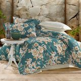 Alena Home %100 Pamuklu Yeşil Çiçek Desenli Tek Kişilik Nevresim Takımı - 160 x 240 cm