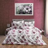 Alena Home Fantasy Serisi Gri Fuşya Desenli Çift Kişilik Nevresim Takımı - Gri - Fuşya - 240 x 260 cm