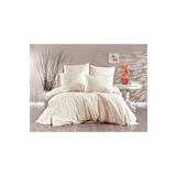 Alena Home Gold Serisi Düz Krem 180 x 200 cm Çift Kişilik Lastikli Çarşaflı Nevresim Takımı