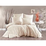 Alena Home Gold Serisi Düz Krem 180 x 200 cm Çift Kişilik Lastikli Çarşaflı Nevresim Takımı