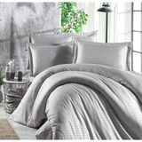 Alena Home Pamuk Saten Çift Kişilik Nevresim Takımı - 240 x 260 cm - Gri