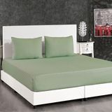 Alena Home Pamuklu 180X200 Çift Kişilik Çizgili Lastikli Çarşaf Seti - 180 x 200 - Yeşil