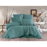 Alena Home Pamuklu Gold Serisi (Lastikli Çarşaflı) Düz Tek Kişilik Nevresim Takımı - Yeşil - 120 x 200 cm