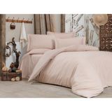 Alena Home Pamuklu Otel Serisi Çizgili Tek Kişilik Nevresim Takımı - Krem - 160 x 240 cm