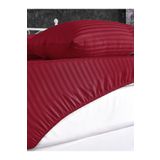 Alena Home Style Pamuklu 180x200 Çift Kişilik Çizgili Lastikli Çarşaf Seti Kırmızı 180 x 200 AlenaNM375