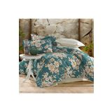 Alena Home Style%100 Pamuklu 100x200 Çiçek Desenli Tek Kişilik Nevresim Takımı (Lastikli Çarşaflı) yeşil 100 x 200 AlenaNM55