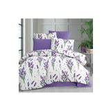 Alena Home Style%100 Pamuklu 100x200 Desenli Tek Kişilik Nevresim Takımı (Lastikli Çarşaflı) mor çiçekli 100 x 200 AlenaNM28