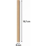 Alenked Kraft Kağıt Pipet 8 mm x 19, 7 cm - 50 Adet