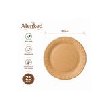 alenked Kraft Karton Tabak 23 cm 25'li