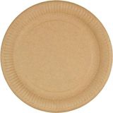 Alenked Kraft Organik Kağıt Tabak 25 Adet (23 Cm)
