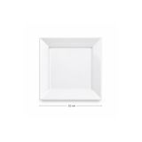 alenked Servis Tabağı 22cm Kare Beyaz Plastik 10'lu