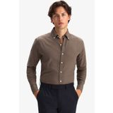 alenmeza Erkek Kahverengi Kışlık Melanj Oduncu Cepsiz Modern Fit Gömlek