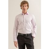 alenmeza Erkek Pembe %100 Pamuk Saten Non-ıron Ütü Istemeyen Casual Cepsiz Modern Fit Gömlek